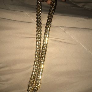 18k cuban link stainless steel 14mm wide 24 inches